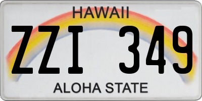 HI license plate ZZI349