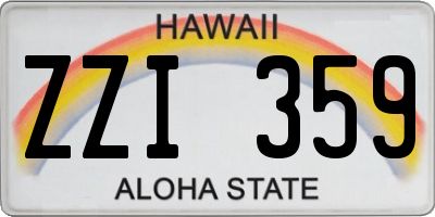 HI license plate ZZI359