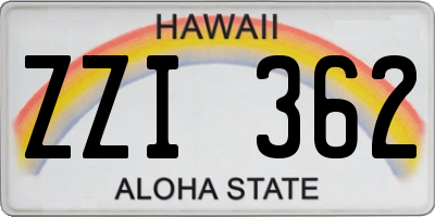 HI license plate ZZI362