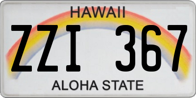 HI license plate ZZI367