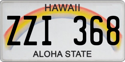 HI license plate ZZI368