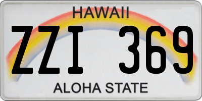 HI license plate ZZI369