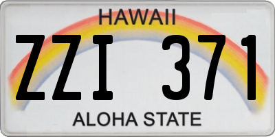 HI license plate ZZI371