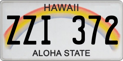 HI license plate ZZI372