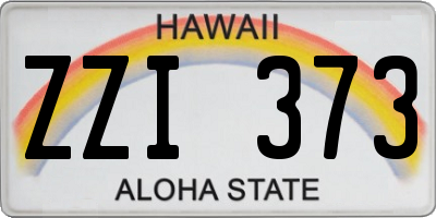 HI license plate ZZI373