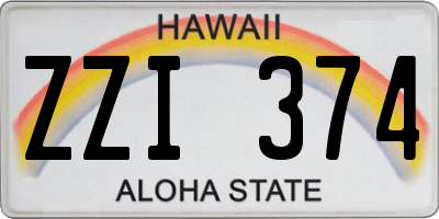 HI license plate ZZI374