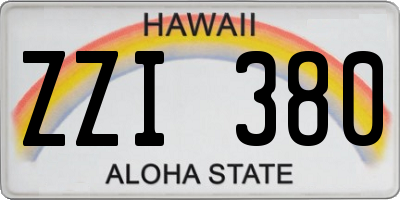 HI license plate ZZI380