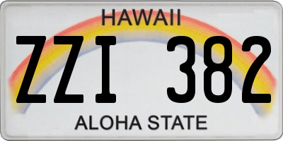 HI license plate ZZI382