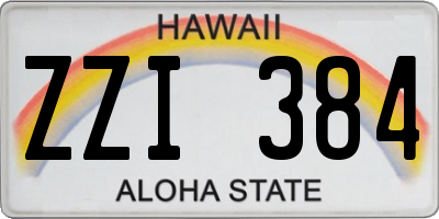 HI license plate ZZI384