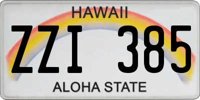 HI license plate ZZI385