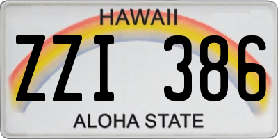 HI license plate ZZI386