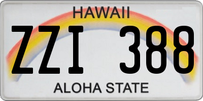 HI license plate ZZI388