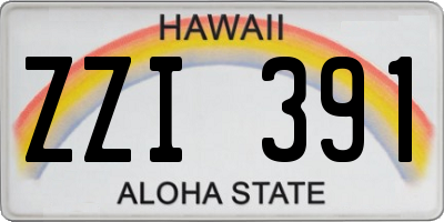 HI license plate ZZI391