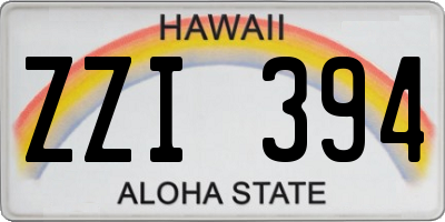 HI license plate ZZI394