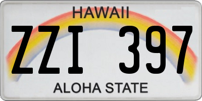 HI license plate ZZI397