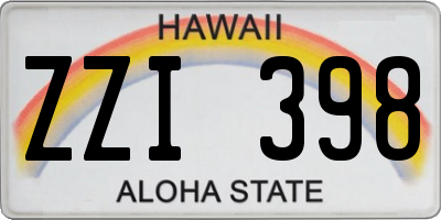 HI license plate ZZI398