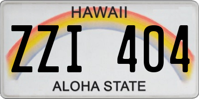 HI license plate ZZI404