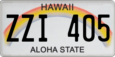 HI license plate ZZI405