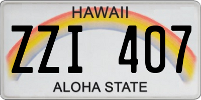 HI license plate ZZI407