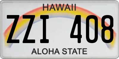 HI license plate ZZI408