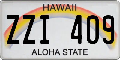 HI license plate ZZI409