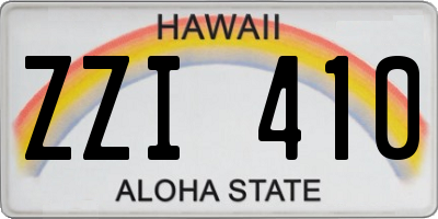 HI license plate ZZI410