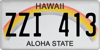 HI license plate ZZI413