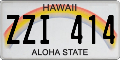 HI license plate ZZI414