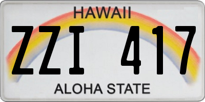 HI license plate ZZI417