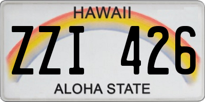 HI license plate ZZI426