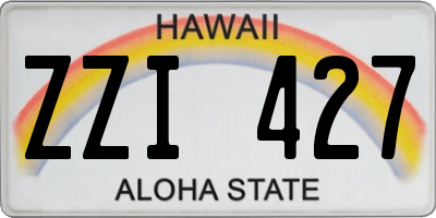 HI license plate ZZI427