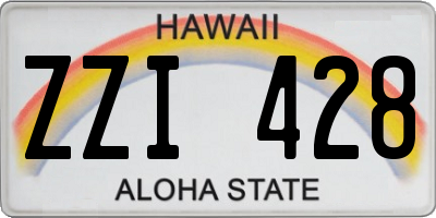 HI license plate ZZI428