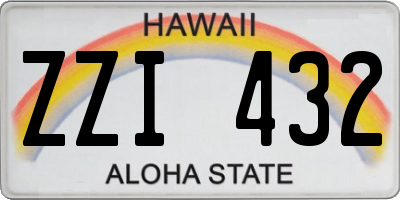 HI license plate ZZI432