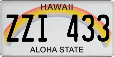 HI license plate ZZI433