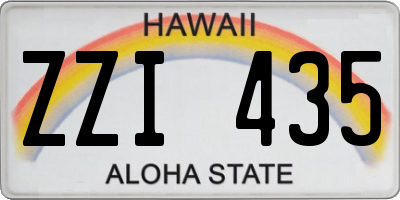 HI license plate ZZI435