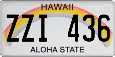 HI license plate ZZI436