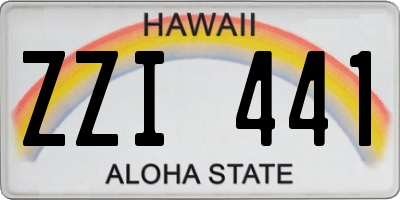 HI license plate ZZI441