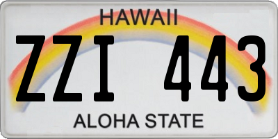 HI license plate ZZI443