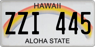 HI license plate ZZI445