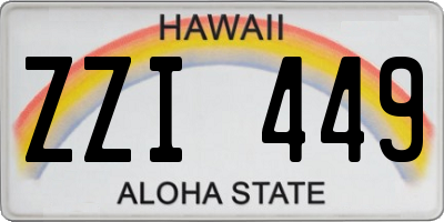 HI license plate ZZI449