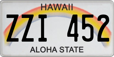 HI license plate ZZI452