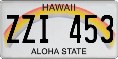 HI license plate ZZI453