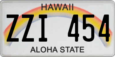 HI license plate ZZI454