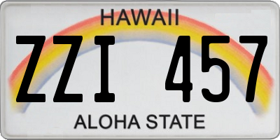 HI license plate ZZI457