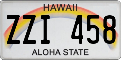 HI license plate ZZI458