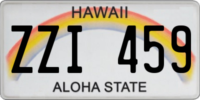 HI license plate ZZI459