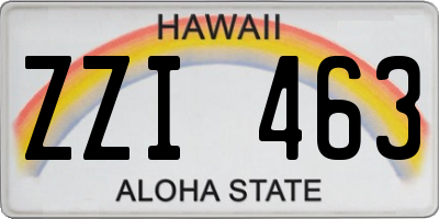 HI license plate ZZI463