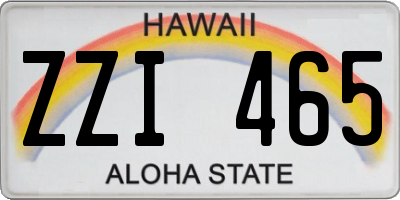 HI license plate ZZI465