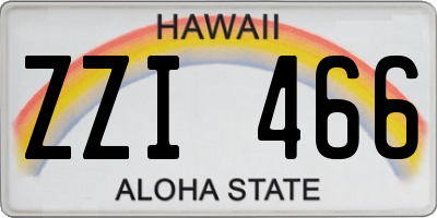 HI license plate ZZI466