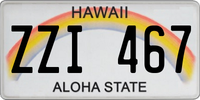 HI license plate ZZI467